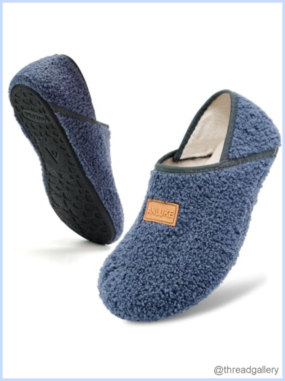 Fuzzy Slippers for Women Men Indoor Outdoor Non-Slip Slip-On House Shoes